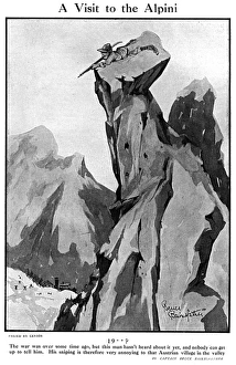A Visit to the Alpini - 19**? by Bruce Bairnsfather, WW1 A Visit to the Alpini - 19**? by Bruce Bairnsfather, WW1