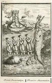 India Historical Images Prints: Visnu First Avatar