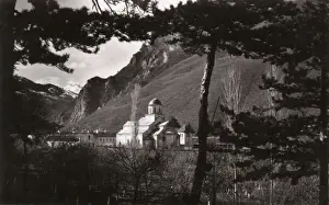 Serbia Prints: Visoki Decani Monastery Print, circa 1950s