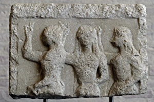 Votive relief. About 560 BC. Three dancing women - Charites Votive relief. About 560 BC. Three dancing women - Charites