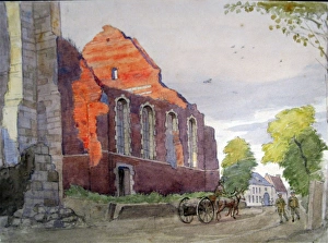 Wailly, near Arras July 18 Ruins of church and street sc Wailly, near Arras July 18 Ruins of church and street sc