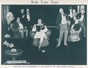 Print of Disgruntled Gentlemen Waiting for The Bystander