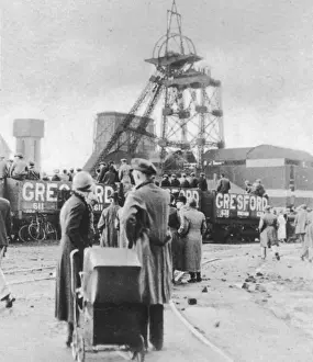 Waiting for News: Gresford Colliery Explosion Print 1934