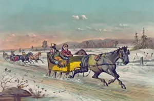 Winter Scene Art Prints: Waking up the old mare
