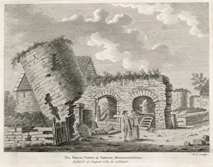 Wales Prints: Caerleon Roman Tower Print