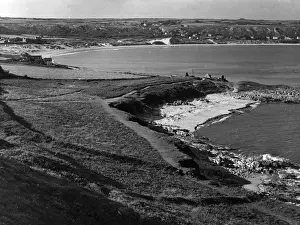 Port Eynon Village Print, Gower Peninsula, Wales 1950s
