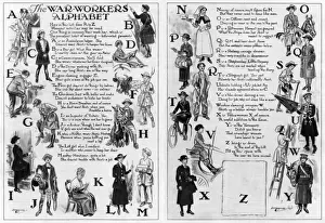 Wartime Women at Work: A 1918 Alphabet Print