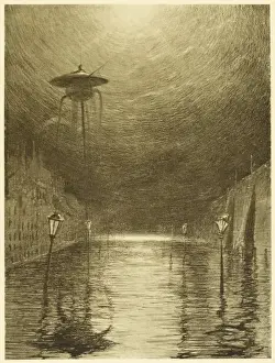 Print of The War of the Worlds: Martian Machine Over London