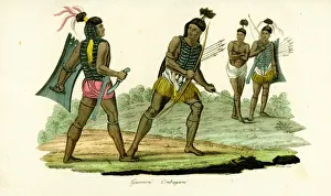 Warriors in breastplates from Ombai (Ombay) Warriors in breastplates from Ombai (Ombay)