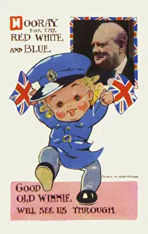 1943 Print: "Good Old Winnie Will See Us Through"
