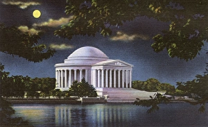 Washington DC, USA - Jefferson Memorial by moonlight Washington DC, USA - Jefferson Memorial by moonlight