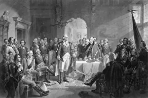 Historical Military Figures Prints: Washington and his generals