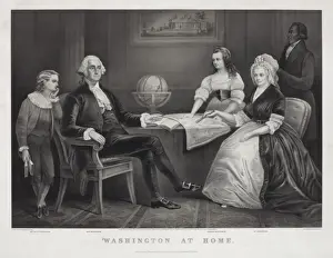 George Washington Prints: Washington at Home, c1867 Print