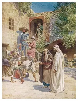 Water to Wine Print, Cana Marriage Scene