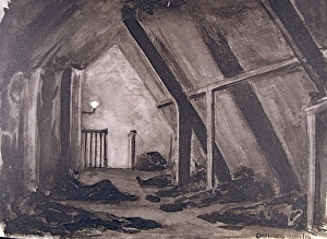 Watercolour of a billet at Oakwood Watercolour of a billet at Oakwood