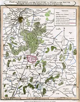 Battle Of Waterloo Prints: Waterloo Battle Plan Print, 18 June 1815