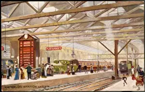 Old London Train Station Prints: Waterloo Station