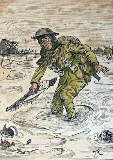 A watery image - near Albert, Somme, c 1916 A watery image - near Albert, Somme, c 1916