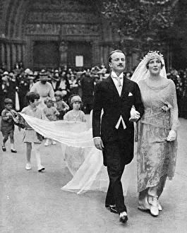 Wedding of Lady Diana Manners and Duff Cooper Print, 1919