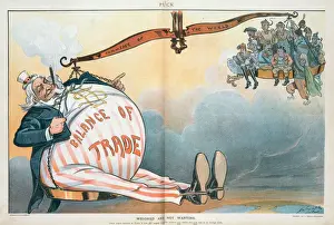 Uncle Sam Cartoon Prints: Weighed and not wanting