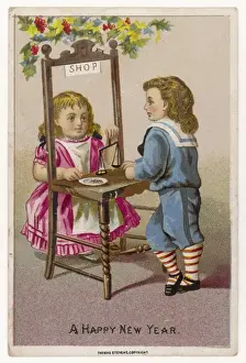 Old Fashioned Shopping Experience Prints: Weighing / Playing Shops