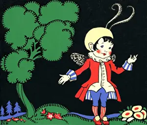 Historical Children's Literature Prints: A well-dressed pixie