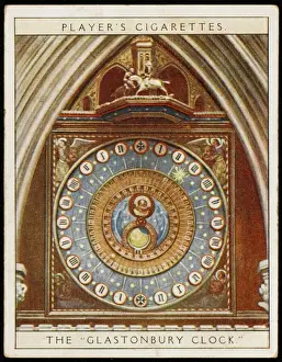 Cathedral Prints: Wells Cathedral Print: Glastonbury Turret Clock