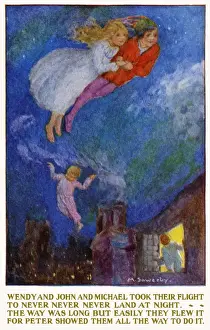 Early 20th Century Children's Art Prints: Wendy & John