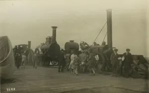 Victorian Era Transportation Prints: Stockton and Darlington Railway Centenary - The Rocket