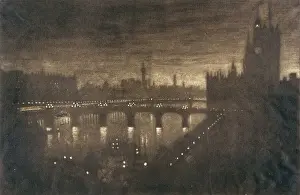 Westminster London Prints: Westminster, evening