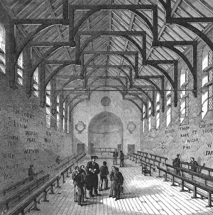 Westminster School: The Large Schoolroom Print, 19th Century