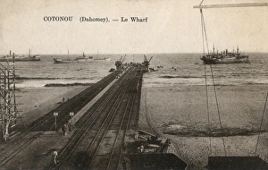 Wharf at Cotonou, French Dahomey, West Africa Wharf at Cotonou, French Dahomey, West Africa