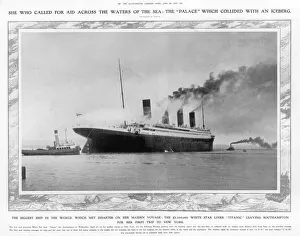 The White Star liner Titanic leaving Southampton The White Star liner Titanic leaving Southampton