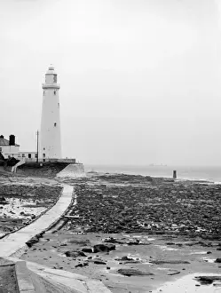 Whitley Bay Lighthouse Print, 1898-1984