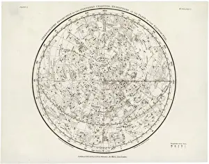 Zodiac Sign Illustrations Prints: Whittaker / Star Map 1