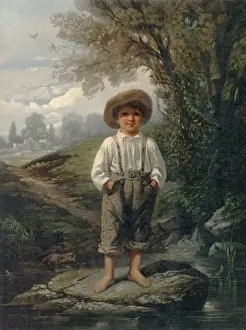 Childhood Innocence Image Prints: Whittiers barefooted boy