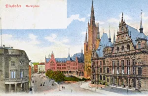 Wiesbaden, Hesse, Germany - Marktplatz Wiesbaden, Hesse, Germany - Marktplatz
