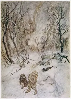 Wind In The Willows Prints: Wind in Willows Print: Rat Examines Wild Wood