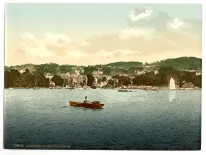 Prints of Windermere, Bowness, from Birch Holm, Lake District, England. Date between ca. 1890 and ca. 1900 Lake Prints: Windermere Print, Lake District, England, c.1890-1900