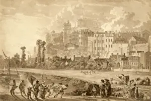 Historical Castles In England Prints: Windsor by Sandby