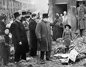 Winston Churchill in Bristol, 1941 Print - April 12th, 1941