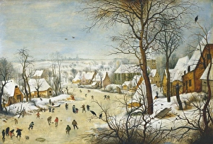 Winter Landscape with skaters. Pieter Brueghel II, The Younger Winter Landscape with skaters. Pieter Brueghel II, The Younger