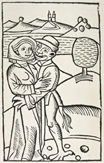 Print of a Witch Embracing the Devil