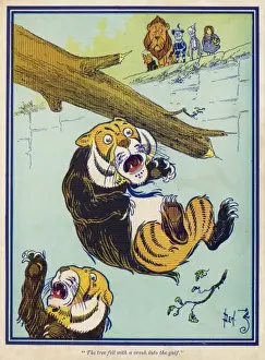 Mary Evans Print: Wizard of Oz - Kalidahs Fall into Pit
