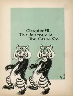 Mary Evans Print of Kalidahs with Tiger Heads and Bear Bodies