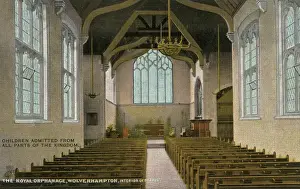 Childrens Welfare History Prints: Wolverhampton Orphanage - Chapel Interior