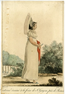 Woman in a Georgian style dress Woman in a Georgian style dress