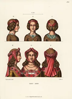 Women's headdresses from the mid-15th century Women's headdresses from the mid-15th century