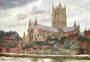 Prints of Worcester Cathedral Date: 1905 Worcester Prints: Worcester Cathedral 1905 Print