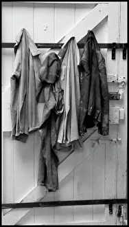 Work clothes in Barbara Hepworths studio St Ives, Cornwall Work clothes in Barbara Hepworths studio St Ives, Cornwall
